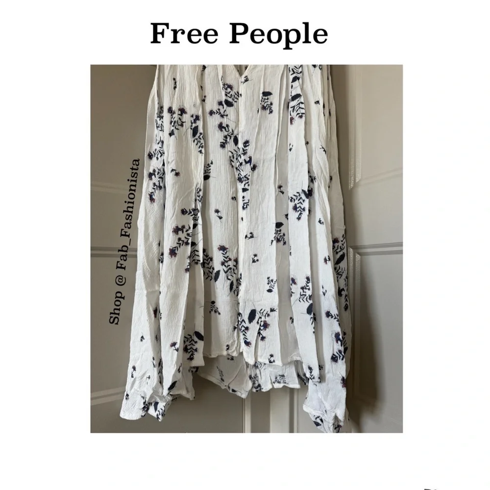 Free People floral tunic swing dress size Medium